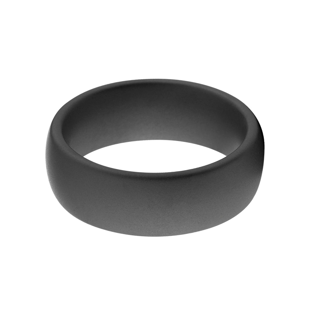 8mm Matte Black Ceramic Ring - Men's Wedding Bands