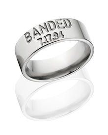 Men's Titanium Wedding Bands - Duck Band Rings