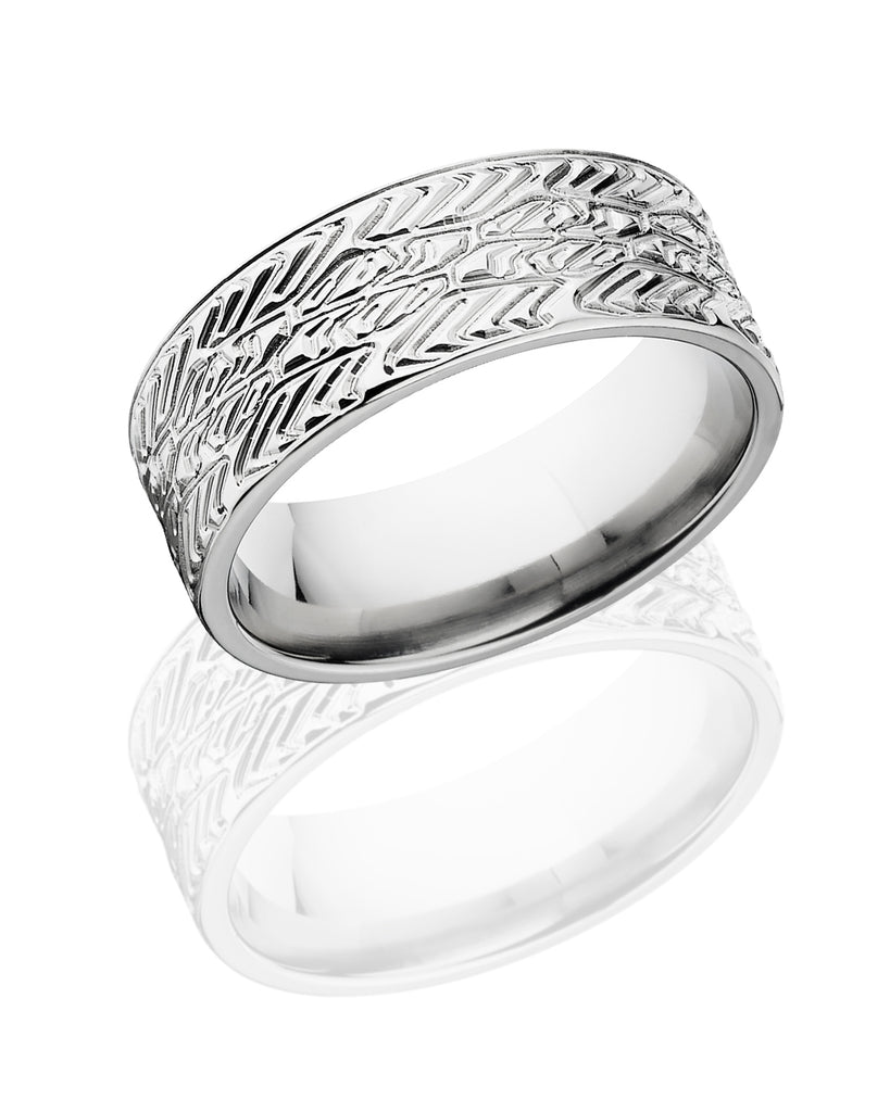 Tire Tread Wedding Band - Men's Rings