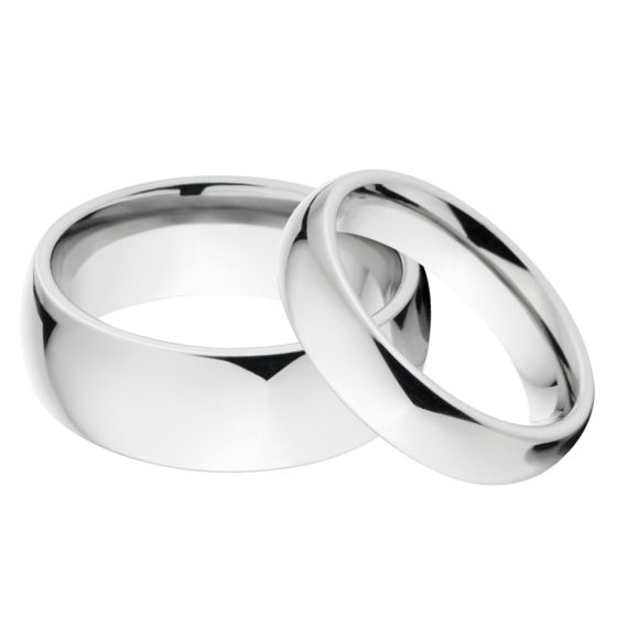His and Her Matching Rings, Couple's Rings, Cobalt Ring Sets