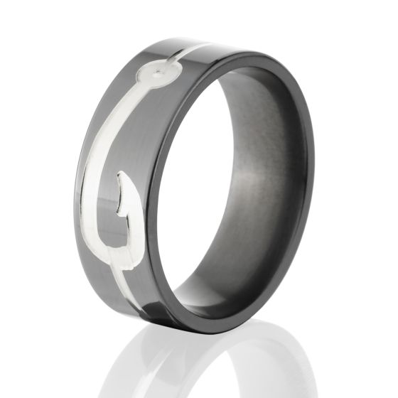 Hook Ring, USA Made Black Fishing Ring