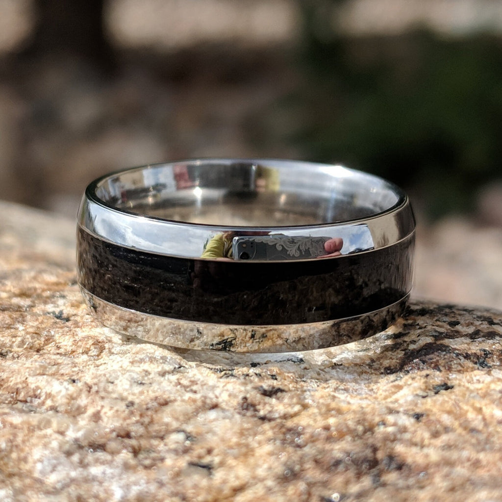 Titanium Fishing Line Ring Custom Made Bands Fly Fishing USA Made To Order Fast Delivery
