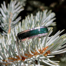 Forest Green Titanium Fishing Line Ring Custom Made Bands Fly Fishing USA Made To Order Fast Delivery