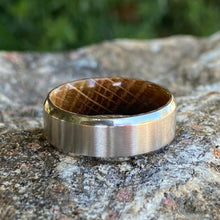 Mens Ring Custom Men's Wedding Band Cobalt Ring Whiskey Barrel Sleeve Wedding Ring