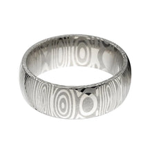 8mm Damascus Steel Wedding Band