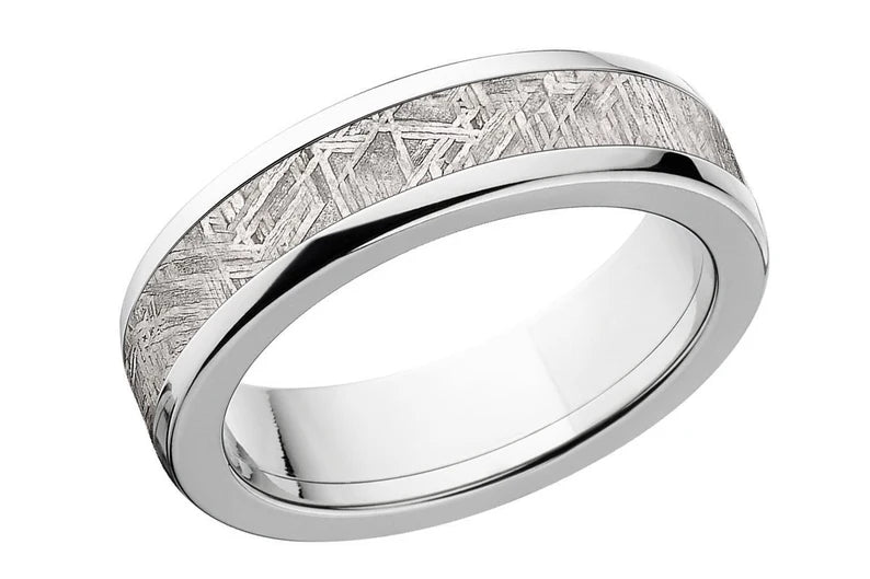 6mm Men's Meteorite Ring - Men's Wedding Bands