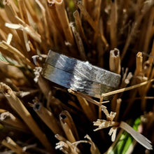 8mm Genuine Gibeon Meteorite Rings, Authentic Meteorite Wedding Band with Cobalt Chrome Sleeve