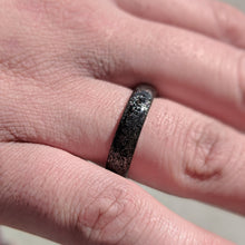 6mm Gibeon Meteorite Wedding Band Stardust Rings - Authentic Genuine Gibeon Meteorite Rings