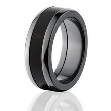 Domed Wood Rings, African Black Wood Ring, Wood Wedding Rings