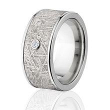 Meteorite Wedding Rings, Super Wide 10mm Design