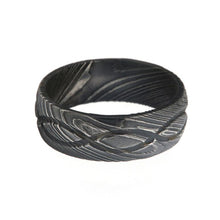 Infinity Damascus Steel Ring Genuine American Made Damascus Steel Wedding Bands 8mm Wide
