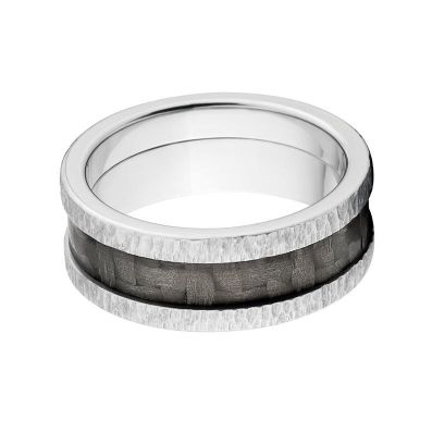 8mm carbon fiber Ring w/ Treebark Finish, USA made: Carbon Fiber Ring
