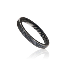 3mm Flat Woodgrain Damascus Steel Ring USA Made Damascus Wedding Rings