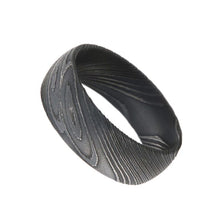 Wedding Bands Damascus Steel Wedding Ring Acid Etched USA Made Rings