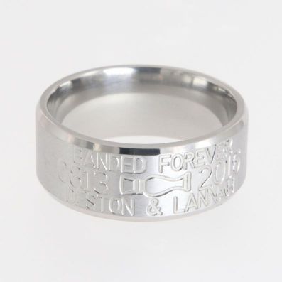 10mm Wide Titanium Duck Call Ring - Men's Wedding Rings