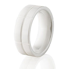 White Ceramic Rings, Ceramic Wedding Bands
