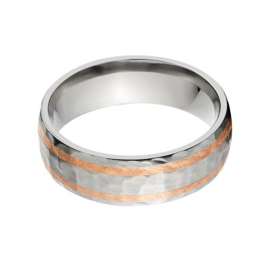 Copper Ring, Titanium Wedding Ring, Copper Inlay Titanium Wedding Band, Copper Jewelry