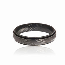 5mm Wide Damascus Steel Ring