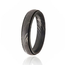 5mm Wide Damascus Steel Ring