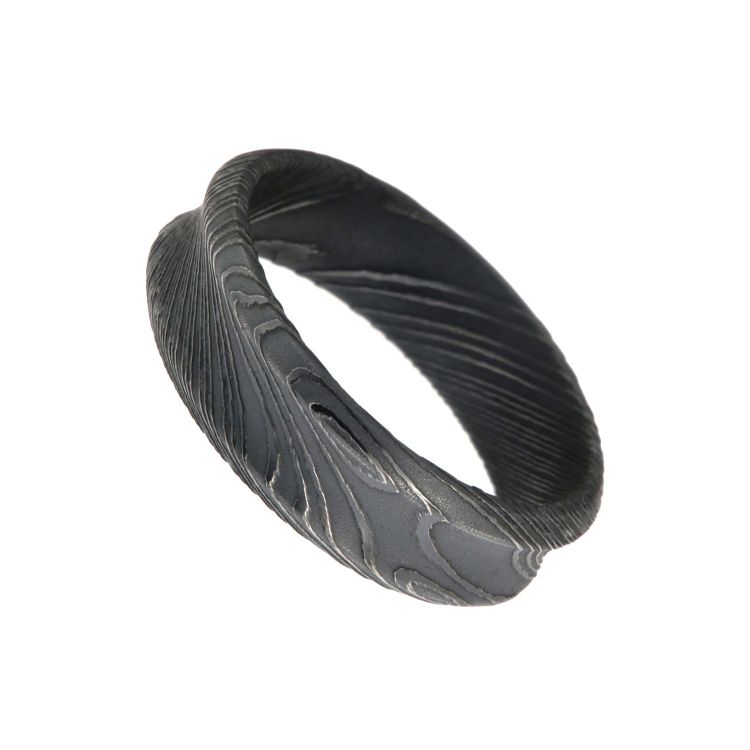 Damascus Steel Wedding Bands American Made Damascus Steel Rings For Men