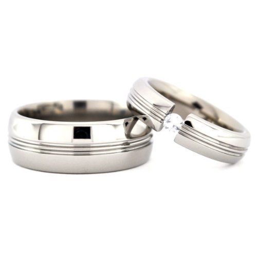 Titanium Ring For Him and Her, Wedding Rings, Titanium Wedding Band