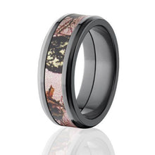 Mossy Oak Camo Rings, Camouflage Wedding Bands, Pink Break Up Bands