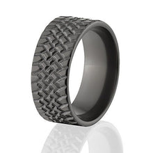 Black Zirconium Tire Ring- Men's Wedding Bands
