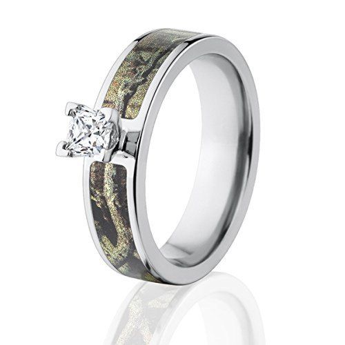 Mossy Oak Break Up Infinity Camo Ring, Camo Engagement Rings