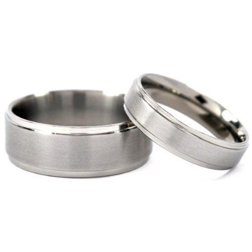 Matching Titanium Wedding Rings, Couple's Ring Set
