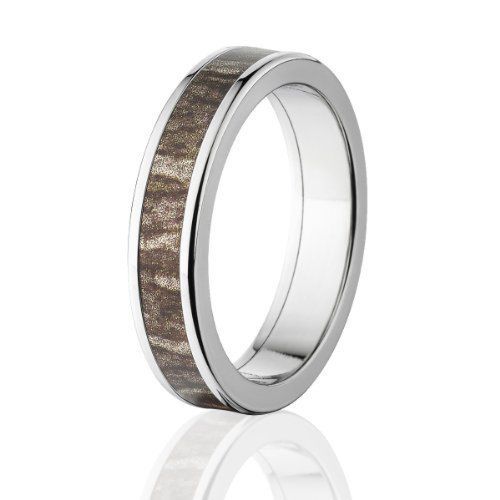 Bottomland Mossy Oak Inlay Rings, 5mm Titanium Camo Ring