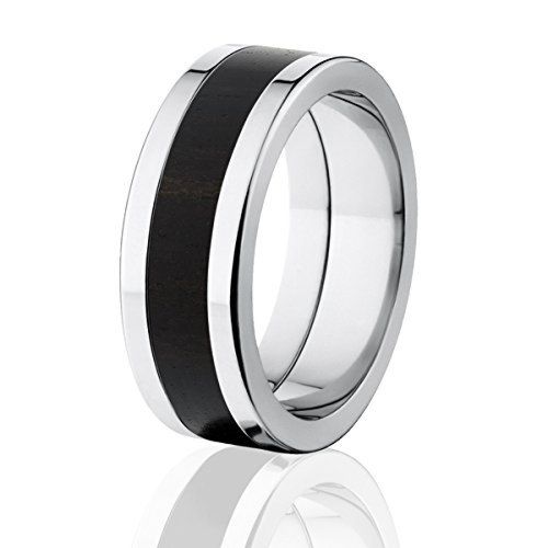 African Black Wood Ring, Exotic Wood Wedding Bands