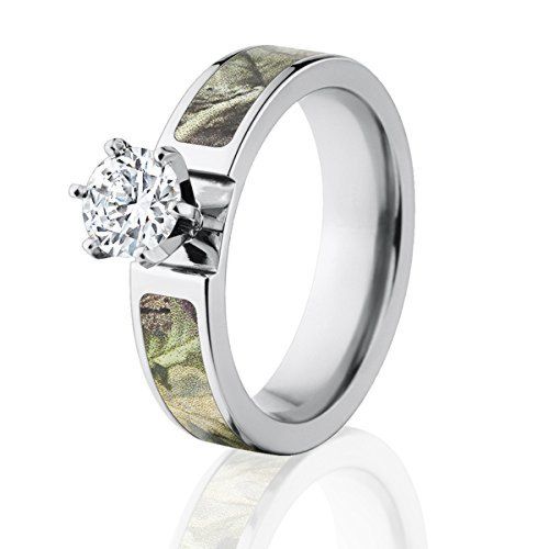 Realtree AP Green Camo Rings w/ 1 CTW 14k Setting, Made To Order