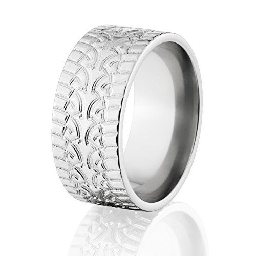 Cobalt Men's Wedding Ring - Tire Tread Band