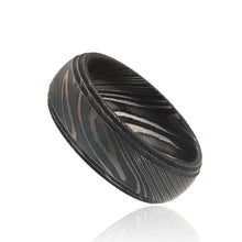 Damascus Steel Band Premium Wedding Ring 8mm Wide Comfort Fit