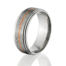 Copper Ring Titanium Wedding Ring Copper Inlay Ring, Copper Jewelry Wedding Ring : 82S11G-COPPER