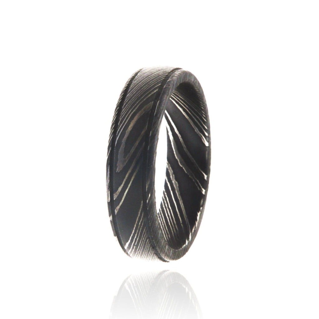 American Made Damascus Steel Rings Available In Sizes 4-17 Whole, Half & Quarter
