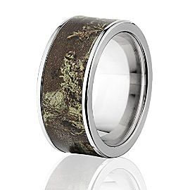 RealTree Max 1 Titanium Ring, Camo Rings, Camouflage Wedding Bands