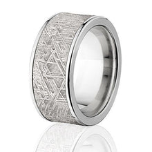 Meteorite Bands w/ Titanium, Stunning Meteorite Wedding Rings Gibeon Meteorite Ring