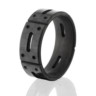 8mm wide Carbon Fiber, Custom Ring Matrix Design:8F-ACFMatrix
