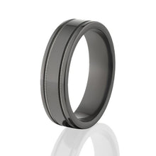 Black Wedding Bands, Polished Black Zirconium Ring