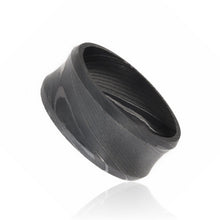 Damascus Steel Bands For Men USA Made Damascus Steel Rings Black 10mm Wedding Bands