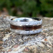 9mm Wide Gibeon Meteorite Wedding Band Custom Mens Meteorite Ring
