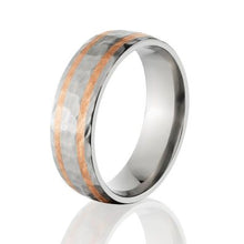 Copper Ring, Titanium Wedding Ring, Copper Inlay Titanium Wedding Band, Copper Jewelry