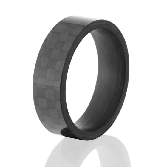 Carbon Fiber Ring, 7mm Carbon Fiber Wedding Bands