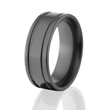 Black Wedding Bands: 7mm Black Zirconium Ring