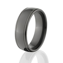Black Wedding Rings: 7mm Black Zirconium Band
