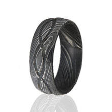 Infinity Damascus Steel Ring Genuine American Made Damascus Steel Wedding Bands 8mm Wide