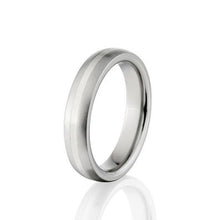 Cobalt Ring with Silver Inlay Made In the USA:Cobalt Wedding Ring