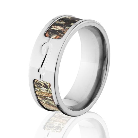 Duck Blind Camo Wedding Rings, Titanium DuckBlind Camo Fishing Ring