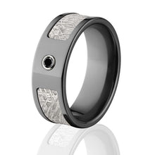 Black Zirconium - Meteorite Ring - Meteorite Wedding Band
